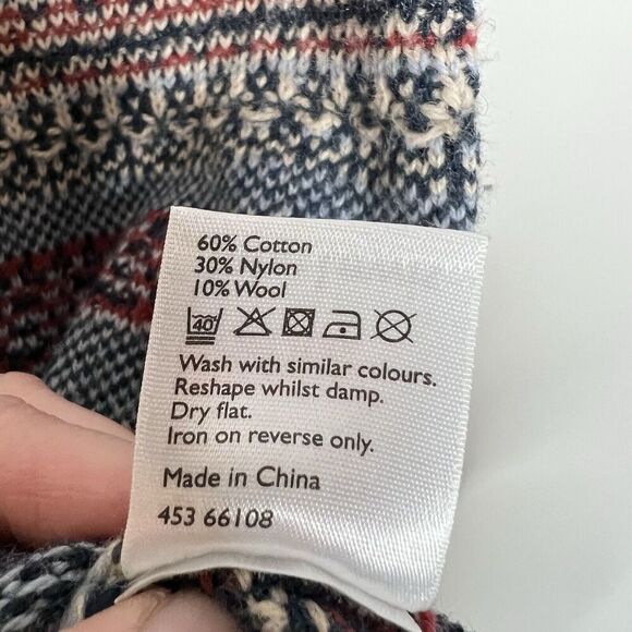 John Lewis Sweater Boys 9 Years Old Fair Isle Festive Cotton Wool Blend Classic - Picture 12 of 12